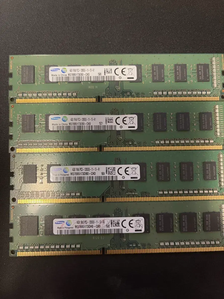 DDR3 4G PC3 12800U 램 4기가 데스크탑용